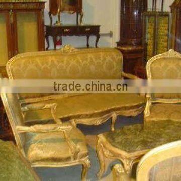 French flower pattern fabric Salon set