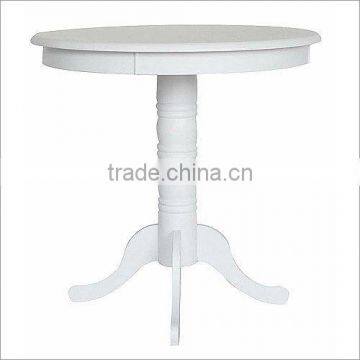 white round high bar wooden table