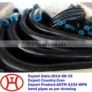 ASTM A234 WPB bend pipes as per drawing