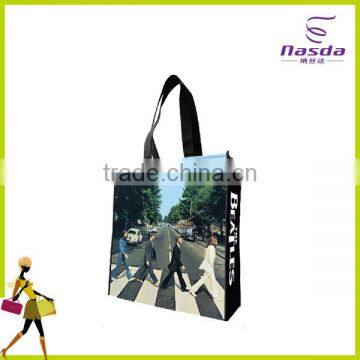 PP nonwoven shopping bag with double layers of material