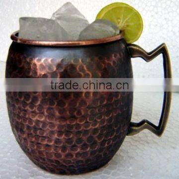 Worlds No 1 Customized Pure Solid Copper Metal Moscow Mule Mug Tableware Drinkware Cocktail Mixology Barrel Shape Dutch Style