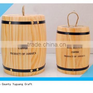 Pine small Wooden Barrels for Coffee Beans