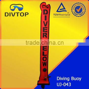 Diving tube float with Damb valve