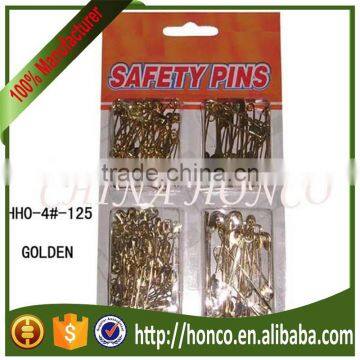 125 pcs Assorted Safety Pins in blistercard