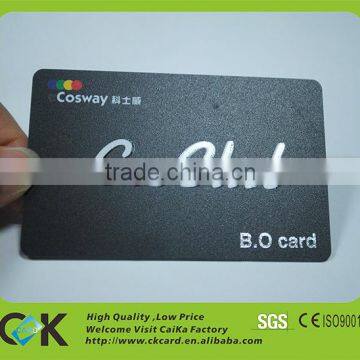Frosted PVC business card with gold foil stamping