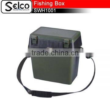 Army Green Large stroage Plastic Fishing Seat Box Bucket 38*25*38.5cm