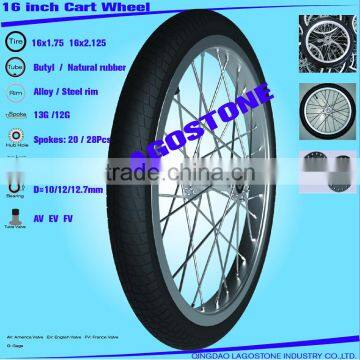 16inch 16x2.125 cart wheel (16x1.75 16x2.125)