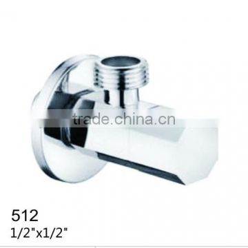 1/2*1/2' Brass Chrome Plated Angle Valve for Toilet/Bathroom/Kitchen