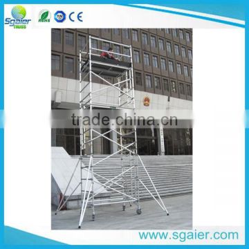 Aluminum material used scaffolding truss with plywood Work platform