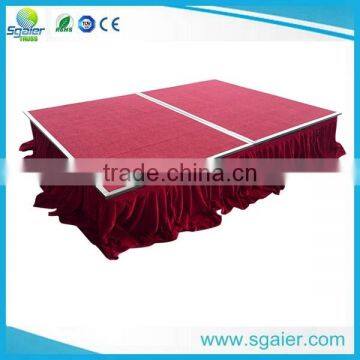 Hotel Used Red Color Carpeted Metal Steel Foldable Stage photo-4
