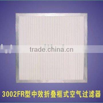 Medium efficiency folded ventilation filters