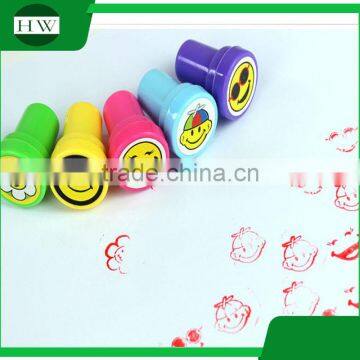 self inking plastic round Christmas cute set kids toy stamps