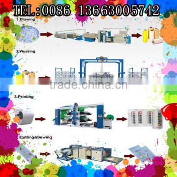 PP/HDPE Plastic Flat Yarn Extrusion machine, tape drawing machine. For PP woven bag making