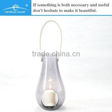 new design wholesale tiffany wall clear glass hanging candle holder for wedding centerpiece