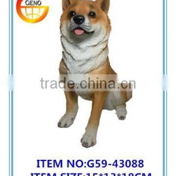 hot selling decoractive small resin garden dog statues