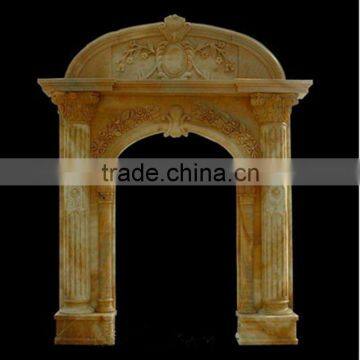 Roman Column Gold Marble Arch Door Frame