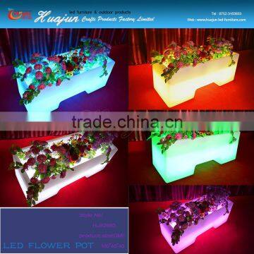 led villa night garden follower pot/led plastic color changing follower pot