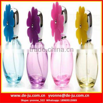 Gradient Colorful Perfume Bottle With Rose Top