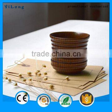 2015 New Product Suction Originality Wood Tea Wooden Round Cup photo-4