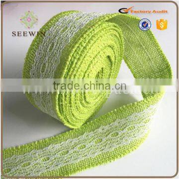 Speciality Jute Ribbon With Lace Logo for Deco photo-3