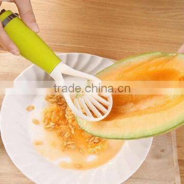 Colorful Multifunction Plastic Vegetables Fruits Remove Seeds Spoon