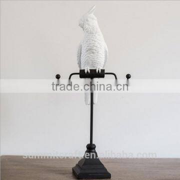Fashion Jewelry Display Stand Resin Jewelry Holder Parrot Figurines photo-4