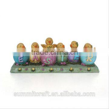 Resin newborn chicks in egg figurine easter decoration