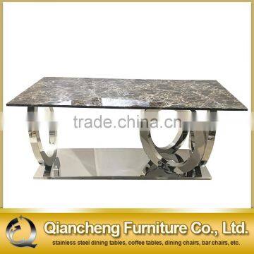 Modern Furniture Stainless Steel Legs Marble Top Dining Table Qiancheng Furniture photo-4