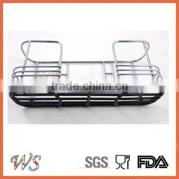 WS-SH02 Coated Large Suction Cups Kitchen Sink Sponge Holder, Metal Kitchen Rack With Rubber Bottle photo-2