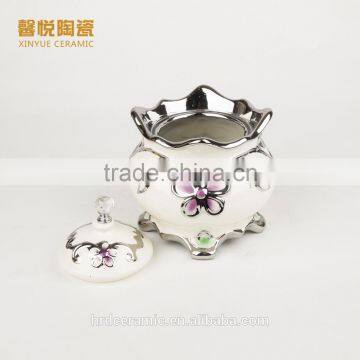 Factory Hot Sale Smoking Clear Ashtray, High Electroplating Ceramic Ashtray photo-3
