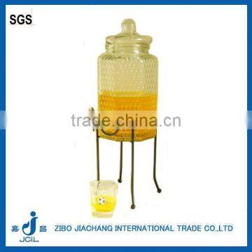 5L Glass Dispenser Jar With Platic Tap and Metal Stand photo-4