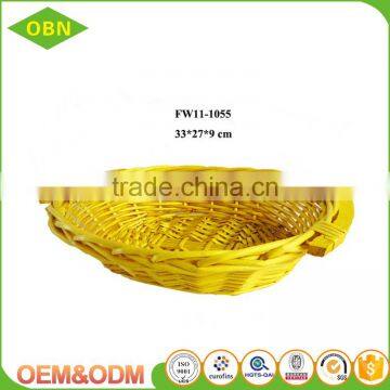 Handwoven High Quality Empty Willow Basket Fruit Wicker Fruit Basket photo-6