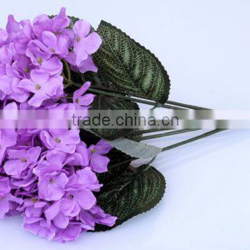 42cm Artificial Hydrangea Flowers 6heads Fake Silk Hydrangea Flowers photo-3