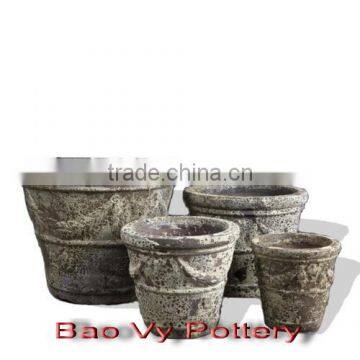 Eco - Ocean Old Sandblast Ceramic Garden Planter-Atlantic Ceramic Pottery