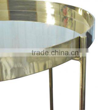 Golden Stainless Steel Round Coffee Table photo-4
