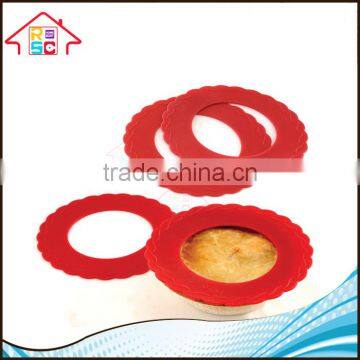 NBRSC Silicone Crust Shield Reusable Mini Pie Pan Cover Set Of 4 Pcs photo-2