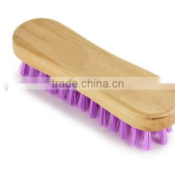 Wooden washing brush durable laundry brush/cleaning cloth brush with handle