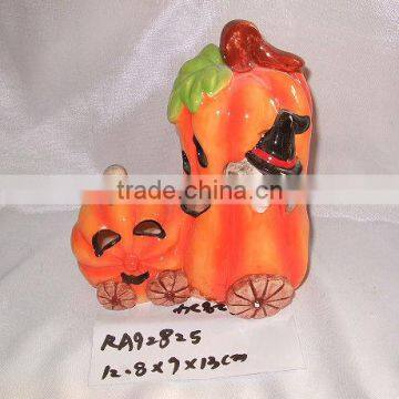 decorative funny pumpkin ceramic tea light holder