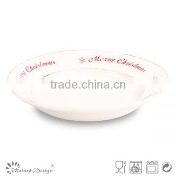 Christmas Ceramic Chinese Soup Bowls With Snow