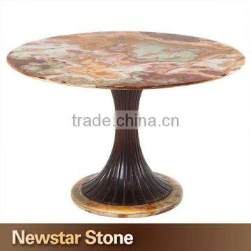 Natural onyx marble stone table top design