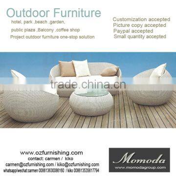 8063 Luxury Waterproof Rattan Outdoor Furniture Durable Lounge Living Room Sofa Set
