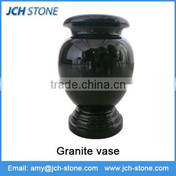 Best selling black granite tombstone vase