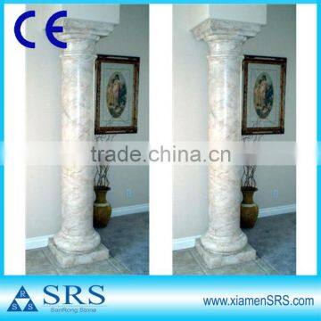 Middle hollow natural marble column molds