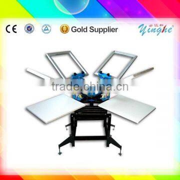 best sell and low price 6 color 6 station easy operation screen printing machine