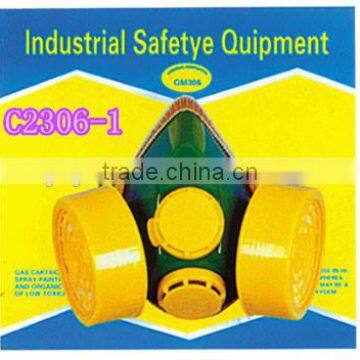 chemical respirator with double filter pot