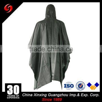 High Waterproof Function 210T PVC Coating Green Color Miltary Poncho Outdoor Training photo-3