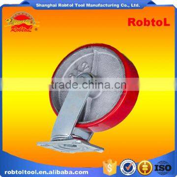 8" Castor Wheel Caster Fixed Swivel Brake Rubber Nylon pu Tpr pp photo-2