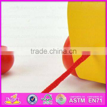 2015 Beautiful Design Animal Wooden Pull Toy,Children Pulling Along Toy Pull Line Toy,Cheap Baby Wooden Toy Pull Cart W05B094 photo-5