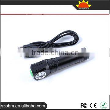 New Style B-D5 Auminum Alloy USB Rechargeable XPG-R5 LED 3 Modes LED Flashlight Torch With Clip