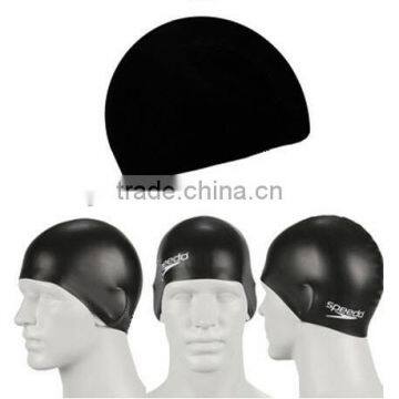 Wrinkle Free Silicone Swim Cap , Ear Proction 100% Silicone Swim Cap Waterproof Long Hair photo-6
